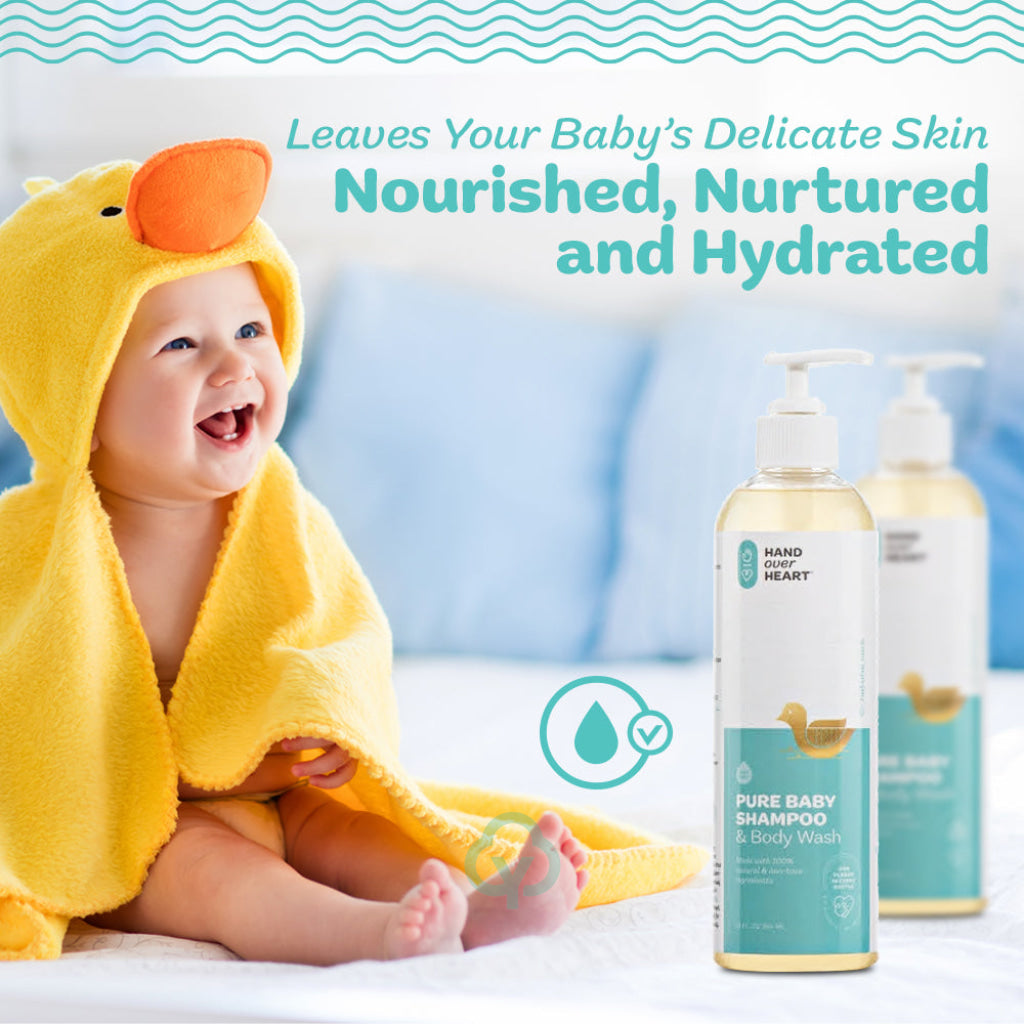 Hand Over Heart 100% Natural Baby Shampoo And Body Wash Baby Hair Conditioning