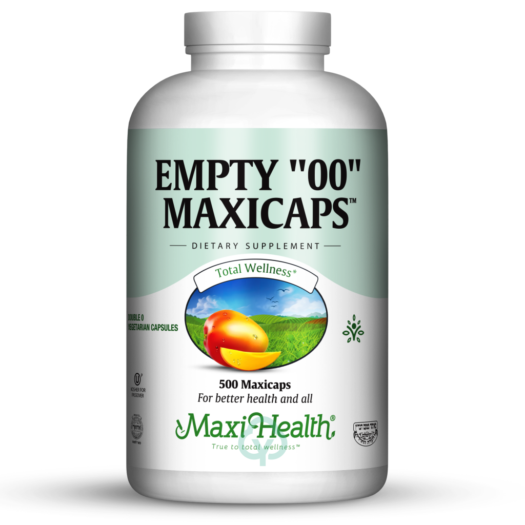 Maxi Health 00 Empty Maxicaps 500 Caps (Kosher For Passover) Vitamin