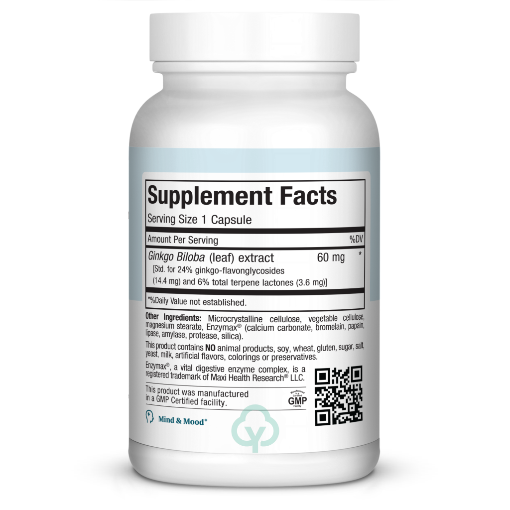 Maxi Health Ginkgo Biloba 90 Caps Mind And Mood