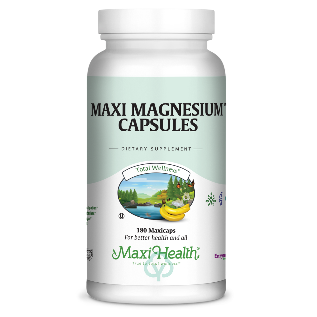 Maxi Health Magnesium Capsules 180 Caps Total Wellness