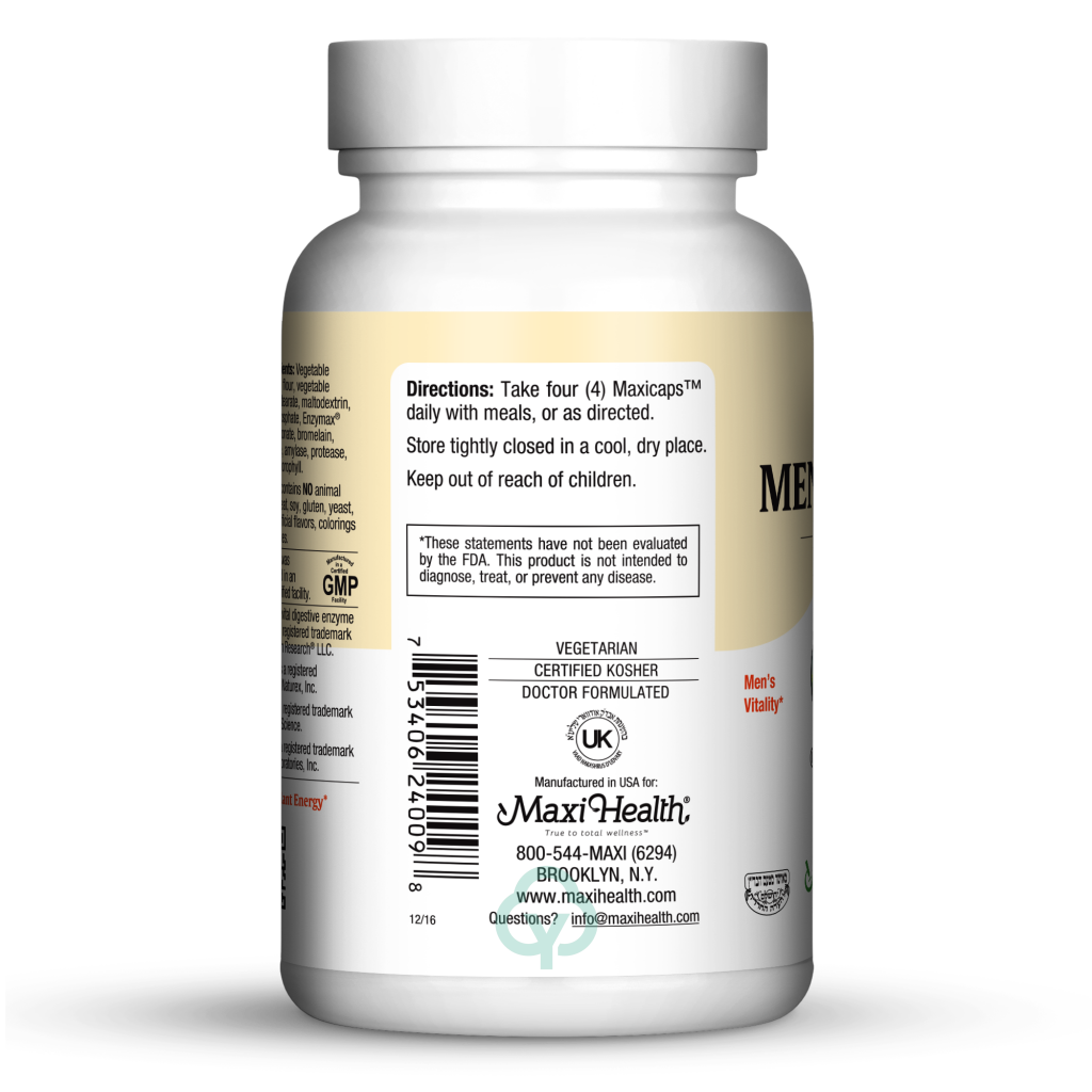 Maxi Health Mens Formula 90 Caps Abundant Energy