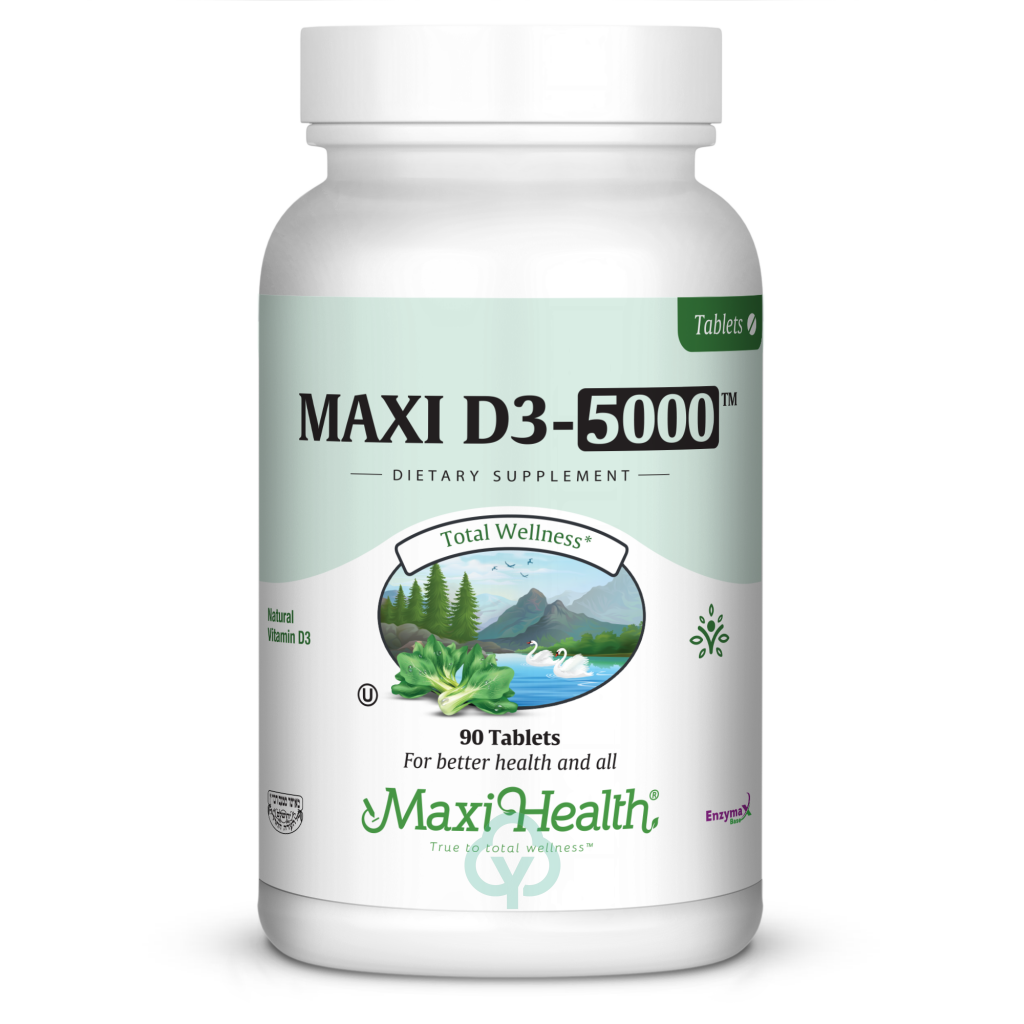 Maxi Health Vitamin D3 5000 Iu Tablets 90 Tabs Total Wellness